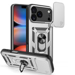 غطاء هاتف بتصميم غطاء كاميرا منزلق من TPU+PC، لهواتف iPhone 17e / 16e، iPhone 17 Pro Max، iPhone 17 Pro، iPhone 17، iPhone Air، iPhone 16 Pro Max