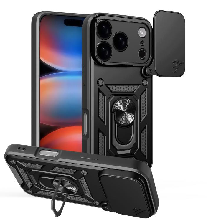 غطاء هاتف بتصميم غطاء كاميرا منزلق من TPU+PC، لهواتف iPhone 17e / 16e، iPhone 17 Pro Max، iPhone 17 Pro، iPhone 17، iPhone Air، iPhone 16 Pro Max