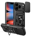 غطاء هاتف بتصميم غطاء كاميرا منزلق من TPU+PC، لهواتف iPhone 17e / 16e، iPhone 17 Pro Max، iPhone 17 Pro، iPhone 17، iPhone Air، iPhone 16 Pro Max