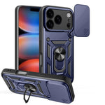 غطاء هاتف بتصميم غطاء كاميرا منزلق من TPU+PC، لهواتف iPhone 17e / 16e، iPhone 17 Pro Max، iPhone 17 Pro، iPhone 17، iPhone Air، iPhone 16 Pro Max