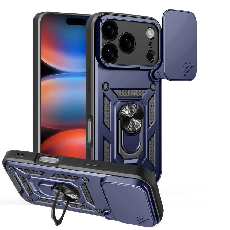 غطاء هاتف بتصميم غطاء كاميرا منزلق من TPU+PC، لهواتف iPhone 17e / 16e، iPhone 17 Pro Max، iPhone 17 Pro، iPhone 17، iPhone Air، iPhone 16 Pro Max