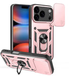 غطاء هاتف بتصميم غطاء كاميرا منزلق من TPU+PC، لهواتف iPhone 17e / 16e، iPhone 17 Pro Max، iPhone 17 Pro، iPhone 17، iPhone Air، iPhone 16 Pro Max