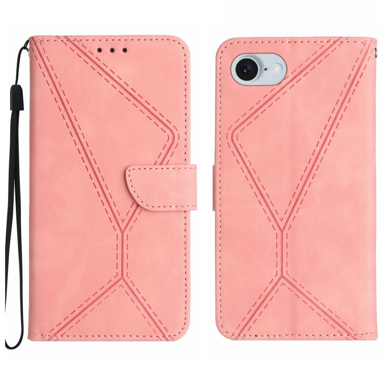 Stitching Embossed Leather Phone Case, For iPhone 17e / 16e, For iPhone 17 Pro Max, For iPhone 17 Pro, For iPhone 17, For iPhone Air, For iPhone 16 Pro Max, For iPhone 16 Pro, For iPhone 16 Plus