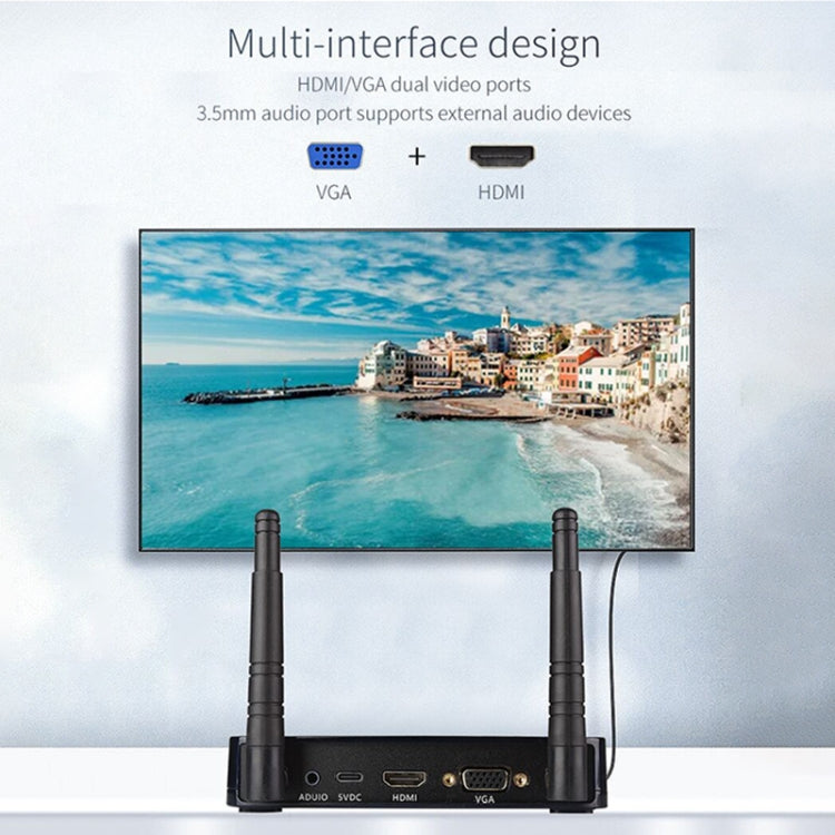 جهاز إرسال واستقبال HDMI لاسلكي Measy UHD200، مسافة الإرسال: 100 متر، جهاز إرسال واستقبال لاسلكي 100 متر