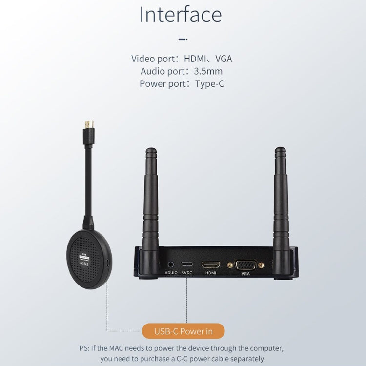جهاز إرسال واستقبال HDMI لاسلكي Measy UHD200، مسافة الإرسال: 100 متر، جهاز إرسال واستقبال لاسلكي 100 متر