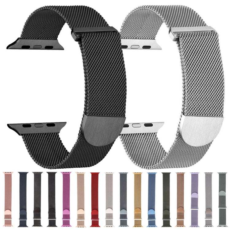 سوار ساعة معدني ميلانيزي مغناطيسي، لـ Apple Watch SE 2022 مقاس 40مم، لـ Apple Watch 9 مقاس 45مم، لـ Apple Watch 9 مقاس 41مم