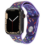 Rainbow Raindrops Silicone Watch Band, For Apple Watch 3 38mm, For Apple Watch 3 42mm, For Apple Watch 2 42mm, For Apple Watch 2 38mm
