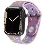 Rainbow Raindrops Silicone Watch Band, For Apple Watch 42mm, For Apple Watch 38mm