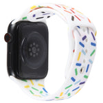 Rainbow Raindrops Silicone Watch Band, For Apple Watch 42mm, For Apple Watch 38mm