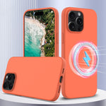 غطاء هاتف سيليكون مقاوم للصدمات مع Magsafe، لهواتف iPhone 16 Pro Max، iPhone 16 Pro، iPhone 16 Plus، iPhone 16، iPhone 15 Pro Max
