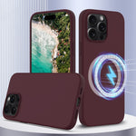 غطاء هاتف سيليكون مقاوم للصدمات مع Magsafe، لهواتف iPhone 16 Pro Max، iPhone 16 Pro، iPhone 16 Plus، iPhone 16، iPhone 15 Pro Max