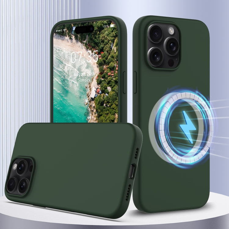 غطاء هاتف سيليكون مقاوم للصدمات مع Magsafe، لهواتف iPhone 16 Pro Max، iPhone 16 Pro، iPhone 16 Plus، iPhone 16، iPhone 15 Pro Max