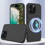 غطاء هاتف سيليكون مقاوم للصدمات مع Magsafe، لهواتف iPhone 16 Pro Max، iPhone 16 Pro، iPhone 16 Plus، iPhone 16، iPhone 15 Pro Max