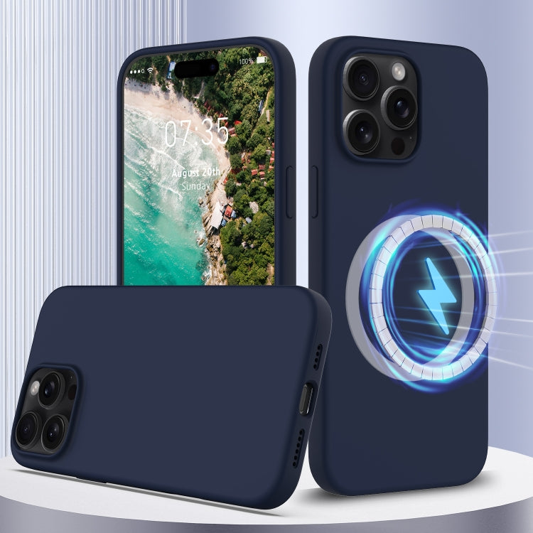 غطاء هاتف سيليكون مقاوم للصدمات مع Magsafe، لهواتف iPhone 16 Pro Max، iPhone 16 Pro، iPhone 16 Plus، iPhone 16، iPhone 15 Pro Max