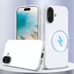 غطاء هاتف سيليكون مقاوم للصدمات مع Magsafe، لهواتف iPhone 16 Pro Max، iPhone 16 Pro، iPhone 16 Plus، iPhone 16، iPhone 15 Pro Max