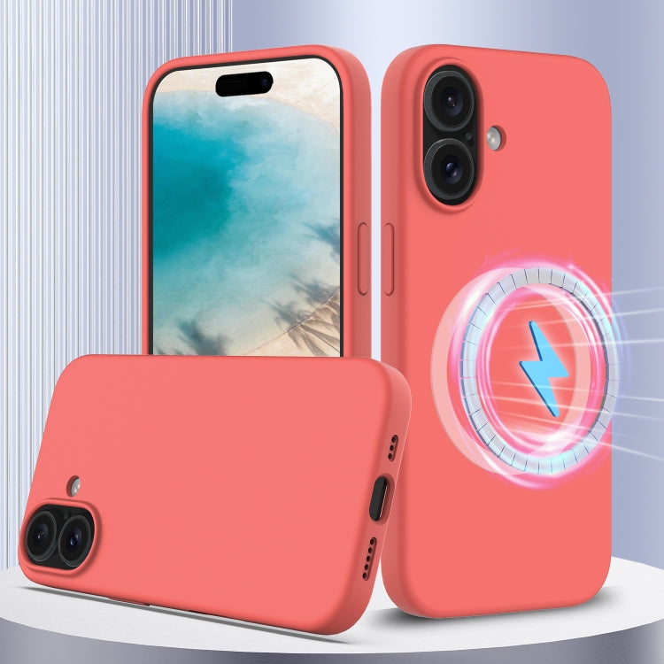 غطاء هاتف سيليكون مقاوم للصدمات مع Magsafe، لهواتف iPhone 16 Pro Max، iPhone 16 Pro، iPhone 16 Plus، iPhone 16، iPhone 15 Pro Max