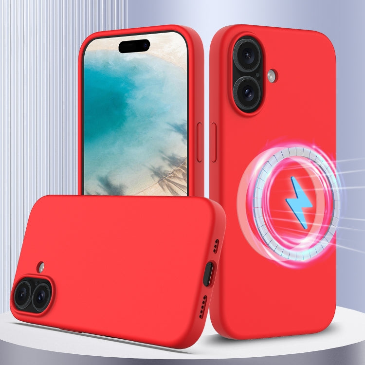 غطاء هاتف سيليكون مقاوم للصدمات مع Magsafe، لهواتف iPhone 16 Pro Max، iPhone 16 Pro، iPhone 16 Plus، iPhone 16، iPhone 15 Pro Max