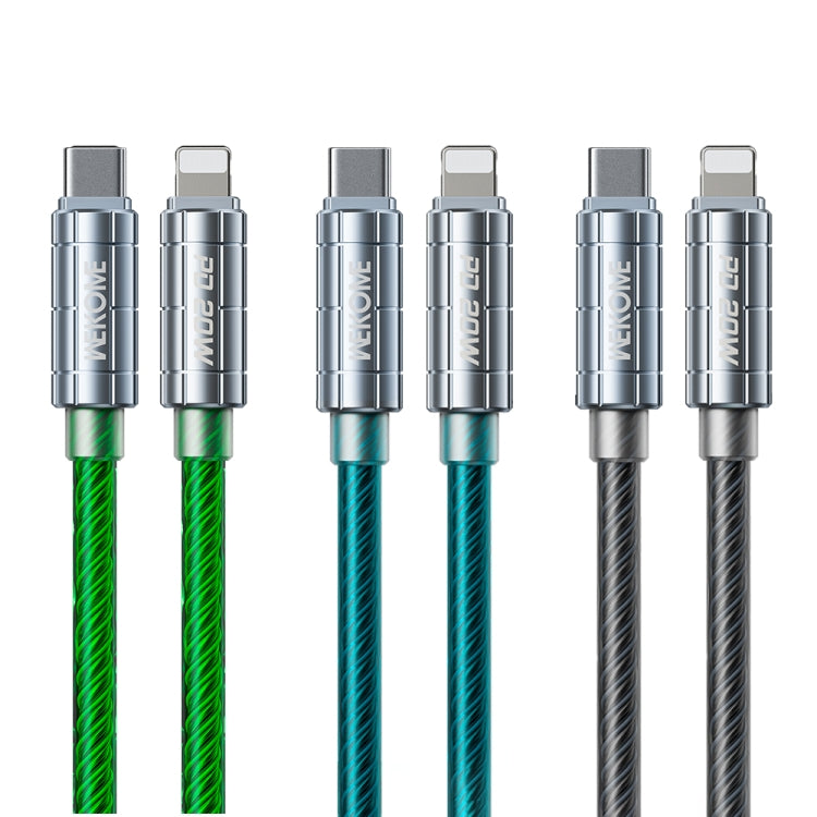 كابل بيانات شحن فائق السرعة WK WDC-205 PD 20 واط USB-C/Type-C إلى 8 دبابيس، الطول: 1 متر