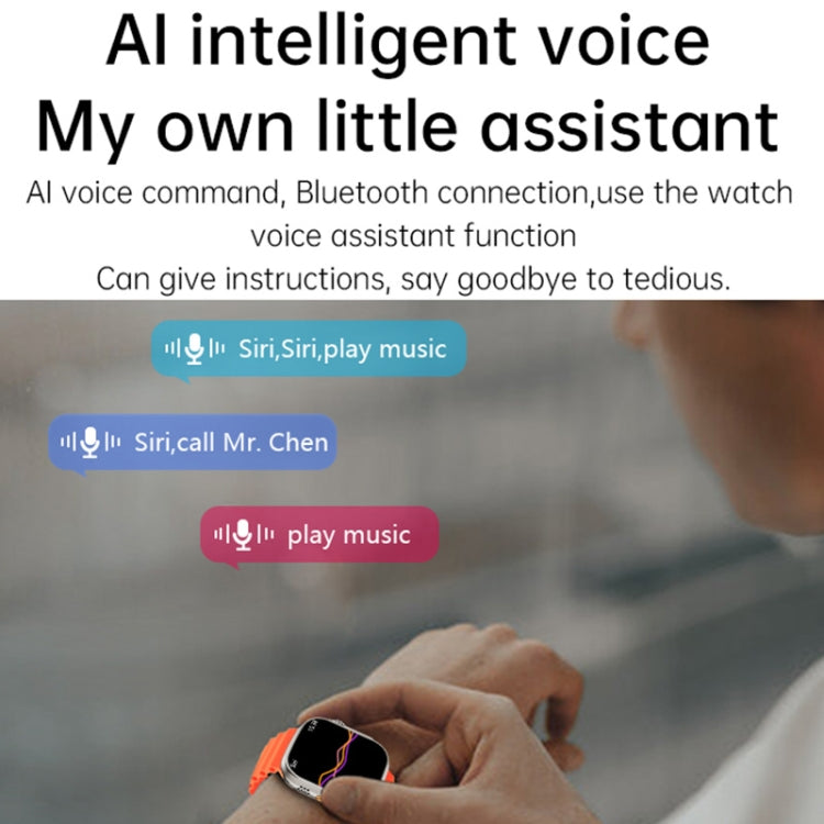 WS-E9 Ultra 2.2 inch IP67 Waterproof Metal Buckle Ocean Silicone Band Smart Watch, Support Heart Rate / NFC, Metal Buckle Ocean Silicone Band (Black), Metal Buckle Ocean Silicone Band (Orange), Metal Buckle Ocean Silicone Band (Blue)                   ...