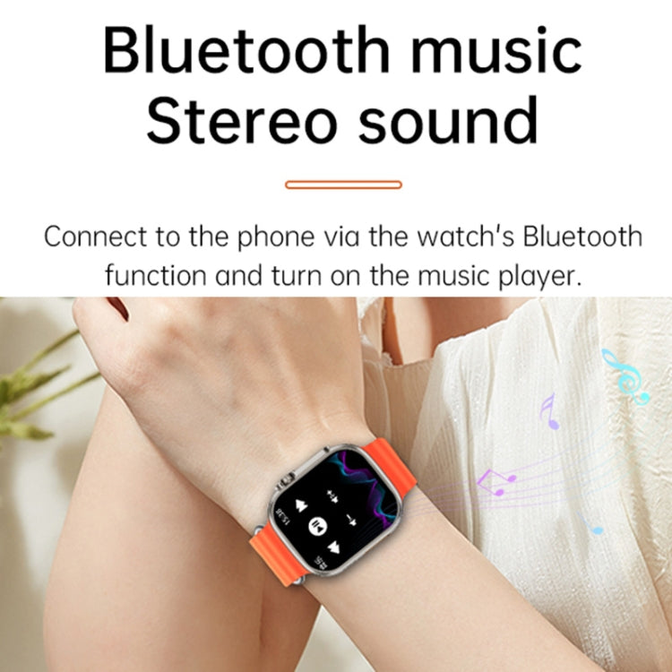 WS-E9 Ultra 2.2 inch IP67 Waterproof Metal Buckle Ocean Silicone Band Smart Watch, Support Heart Rate / NFC, Metal Buckle Ocean Silicone Band (Black), Metal Buckle Ocean Silicone Band (Orange), Metal Buckle Ocean Silicone Band (Blue)                   ...