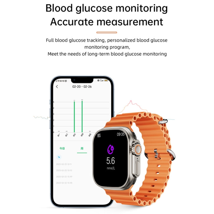 WS-E9 Ultra 2.2 inch IP67 Waterproof Metal Buckle Ocean Silicone Band Smart Watch, Support Heart Rate / NFC, Metal Buckle Ocean Silicone Band (Black), Metal Buckle Ocean Silicone Band (Orange), Metal Buckle Ocean Silicone Band (Blue)                   ...