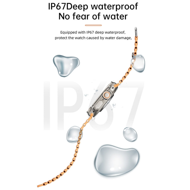 WS-E9 Ultra 2.2 inch IP67 Waterproof Metal Buckle Ocean Silicone Band Smart Watch, Support Heart Rate / NFC, Metal Buckle Ocean Silicone Band (Black), Metal Buckle Ocean Silicone Band (Orange), Metal Buckle Ocean Silicone Band (Blue)                   ...