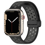 Magnetic Buckle Silicone Watch Band, For Apple Watch SE 2022 44mm, For Apple Watch 7 41mm, For Apple Watch 7 45mm