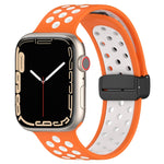 Magnetic Buckle Silicone Watch Band, For Apple Watch SE 2022 44mm, For Apple Watch 7 41mm, For Apple Watch 7 45mm