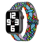 Painted Pattern Nylon Replacement Watch Band, For Apple Watch SE 40mm, For Apple Watch SE 44mm, For Apple Watch 6 40mm, For Apple Watch 6 44mm, For Apple Watch 5 44mm, For Apple Watch 5 40mm