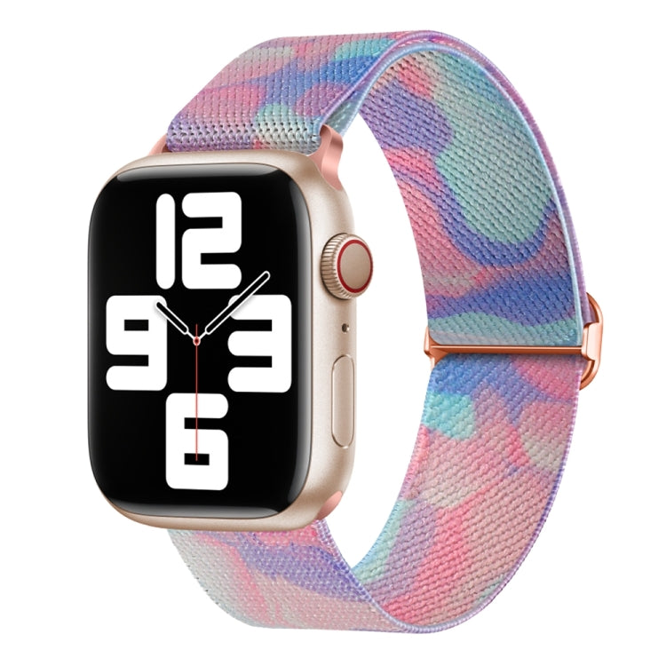 Painted Pattern Nylon Replacement Watch Band, For Apple Watch SE 40mm, For Apple Watch SE 44mm, For Apple Watch 6 40mm, For Apple Watch 6 44mm, For Apple Watch 5 44mm, For Apple Watch 5 40mm