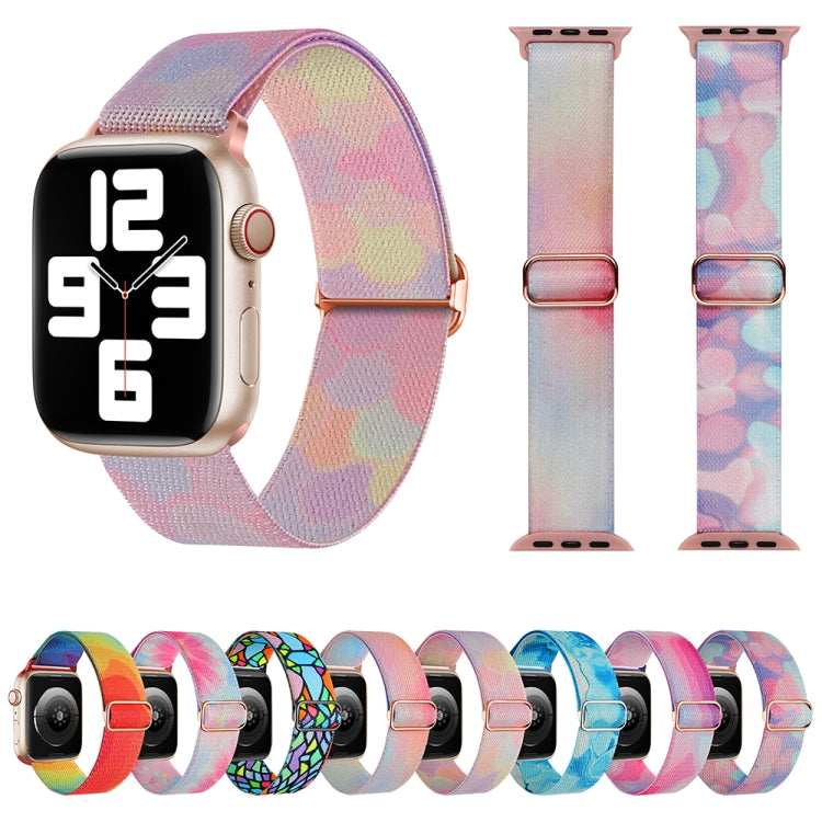 Painted Pattern Nylon Replacement Watch Band, For Apple Watch 4 44mm, For Apple Watch 4 40mm, For Apple Watch 3 38mm, For Apple Watch 3 42mm, For Apple Watch 2 42mm, For Apple Watch 2 38mm