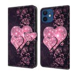 Crystal 3D Shockproof Protective Leather Phone Case, For iPhone 12 mini / 13 mini, For iPhone 12 / 12 Pro
