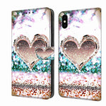 Crystal 3D Shockproof Protective Leather Phone Case, For iPhone XR, For iPhone XS Max