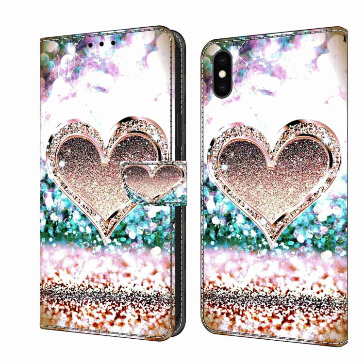 Crystal 3D Shockproof Protective Leather Phone Case, For iPhone XR, For iPhone XS Max