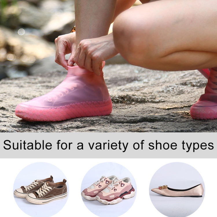 Silicone Non-slip Thickened Wear-resistant Waterproof Shoe Boots Cover, S, M, L