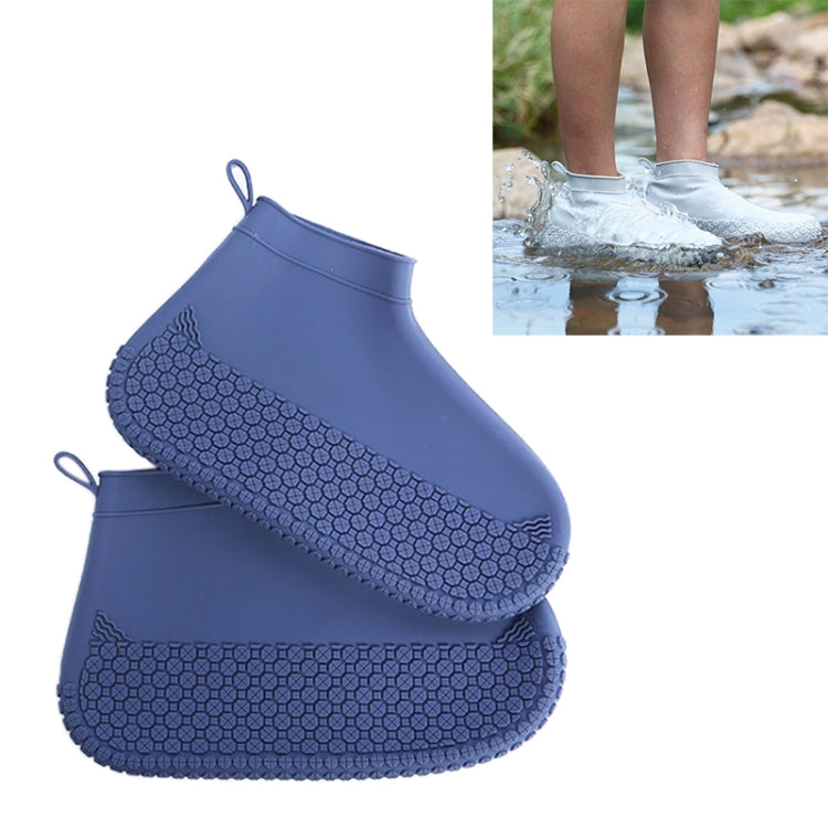 Silicone Non-slip Thickened Wear-resistant Waterproof Shoe Boots Cover, S, M, L