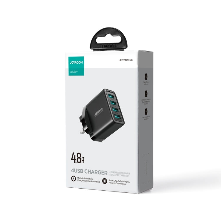 شاحن JOYROOM JR-TCN03 بقوة 24 واط و4.8 أمبير مع 4 منافذ USB، JR-TCN03