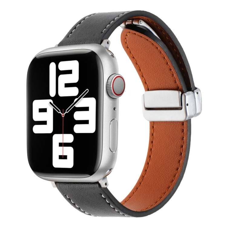 Magnetic Buckle Skin Feel Leather Watch Band, For Apple Watch Serie 4 40mm, For Apple Watch 38mm, For Apple Watch Serie 3 38mm, For Apple Watch Serie 3 42mm, For Apple Watch Serie 2 42mm, For Apple Watch Serie 2 38mm