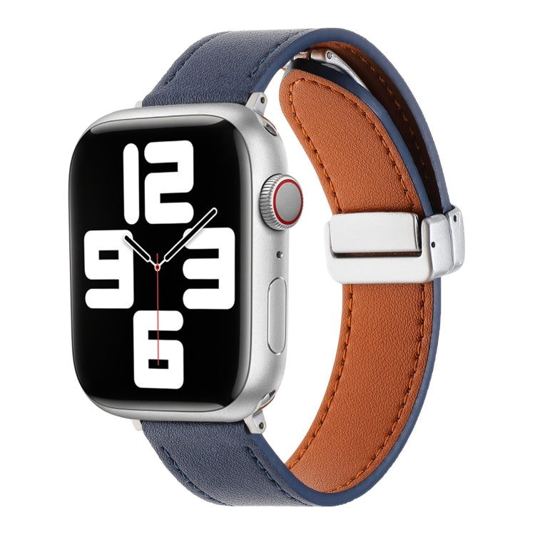 Magnetic Buckle Skin Feel Leather Watch Band, For Apple Watch Serie 4 40mm, For Apple Watch 38mm, For Apple Watch Serie 3 38mm, For Apple Watch Serie 3 42mm, For Apple Watch Serie 2 42mm, For Apple Watch Serie 2 38mm