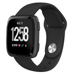 For Fitbit Versa 2 / Fitbit Versa / Fitbit Versa Lite Solid Color Silicone Replacement Strap Watchband, Size:L