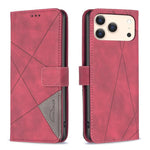 Magnetic Buckle Rhombus Texture Leather Phone Case, For iPhone 18 Pro/17 Pro, For iPhone 18 Pro Max/17 Pro Max, For iPhone 17, For iPhone 17 Air, For iPhone 16 Pro Max, For iPhone 16 Pro, For iPhone 16 Plus, For iPhone 16