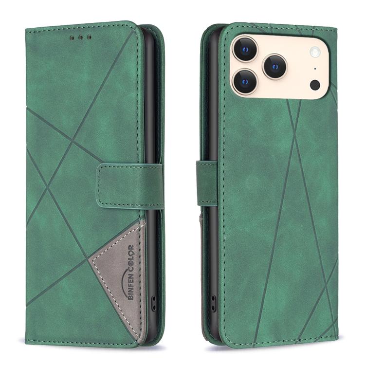 Magnetic Buckle Rhombus Texture Leather Phone Case, For iPhone 18 Pro/17 Pro, For iPhone 18 Pro Max/17 Pro Max, For iPhone 17, For iPhone 17 Air, For iPhone 16 Pro Max, For iPhone 16 Pro, For iPhone 16 Plus, For iPhone 16