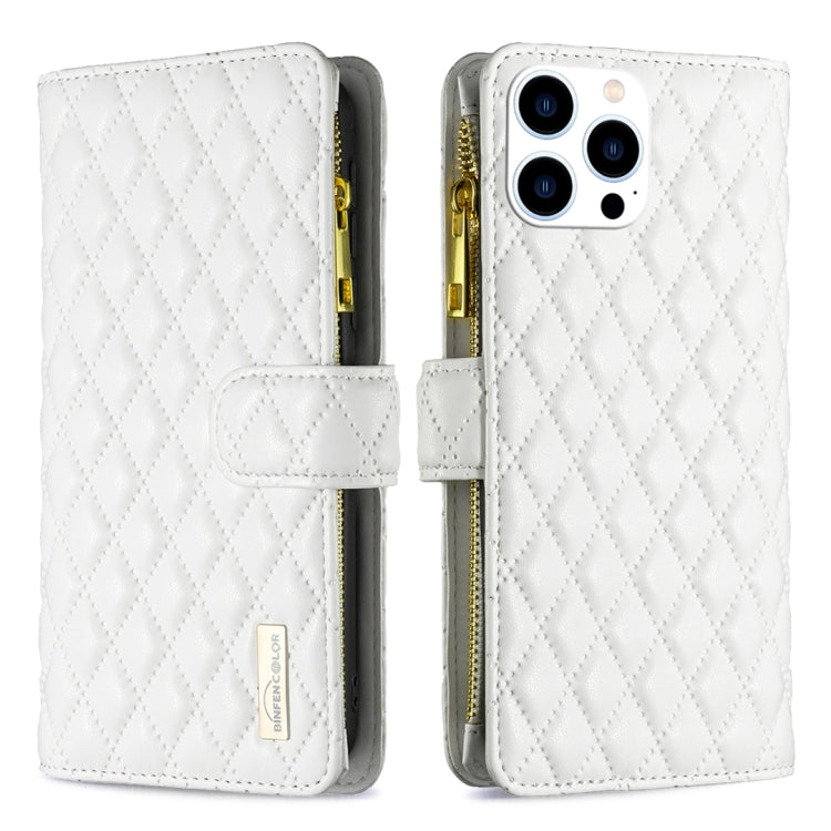 Diamond Lattice Zipper Wallet Leather Flip Phone Case, For iPhone 17 Pro Max, For iPhone 17 Pro, For iPhone 17, For iPhone Air, For iPhone 16 Pro Max, For iPhone 16 Pro, For iPhone 16 Plus, For iPhone 16