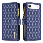 Diamond Lattice Zipper Wallet Leather Flip Phone Case, For iPhone 17 Pro Max, For iPhone 17 Pro, For iPhone 17, For iPhone Air, For iPhone 16 Pro Max, For iPhone 16 Pro, For iPhone 16 Plus, For iPhone 16