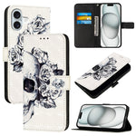 3D Painting Horizontal Flip Leather Phone Case, For iPhone 16 Pro, For iPhone 16 Plus, For iPhone 16, For iPhone 15 Pro Max, For iPhone 15 Pro, For iPhone 15 Plus