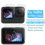 imak Rear Screen + Front Screen + Rear Camera Lens Tempered Glass Film, For GoPro HERO11 Black