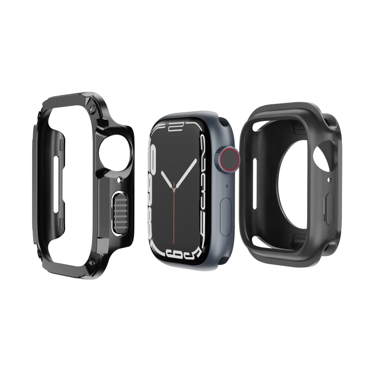 2-in-1 PC Hybrid TPU Armor Watch Case, For Apple Watch Series 6 / 5 / 4 / SE 44mm, For Apple Watch Series 6 / 5 / 4 / SE 40mm, For Apple Watch Ultra 3 / 2 / 1 49mm, For Apple Watch Series 9 / 8 / 7 45mm, For Apple Watch Series 9 / 8 / 7 41mm