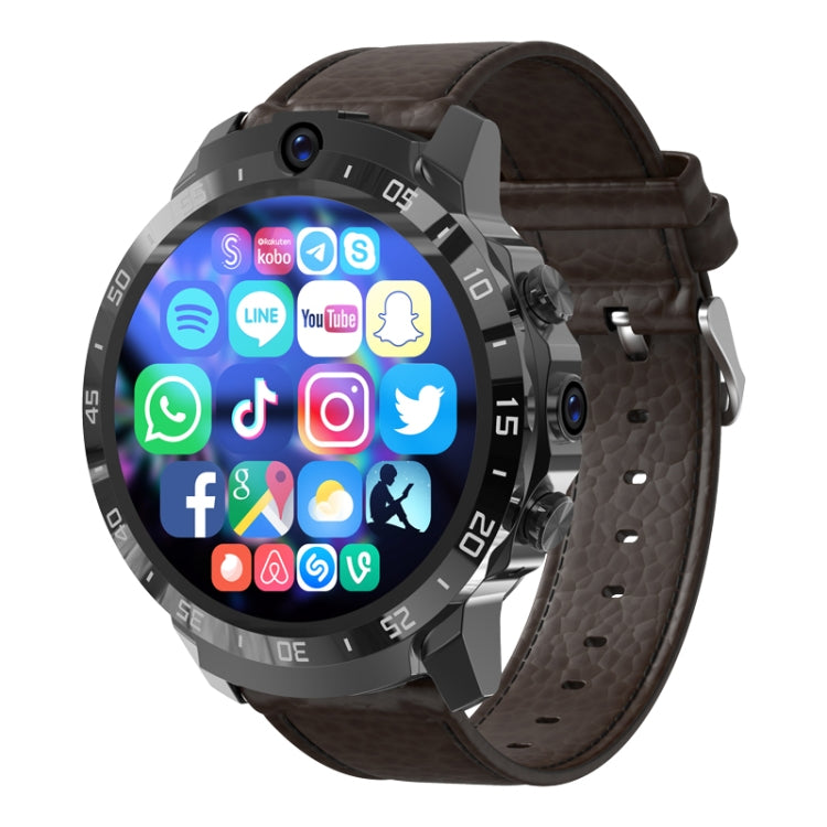 MT27 4G+64G 1.6 inch IP67 Waterproof 4G Android 8.1 Smart Watch Support Heart Rate / GPS, Leather Band