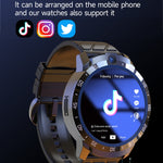 MT27 4G+64G 1.6 inch IP67 Waterproof 4G Android 8.1 Smart Watch Support Heart Rate / GPS, Leather Band