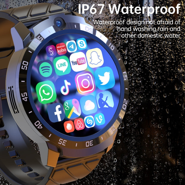 MT27 4G+64G 1.6 inch IP67 Waterproof 4G Android 8.1 Smart Watch Support Heart Rate / GPS, Leather Band